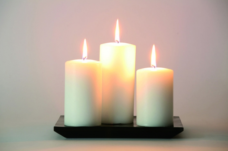 Unscented pillar candle